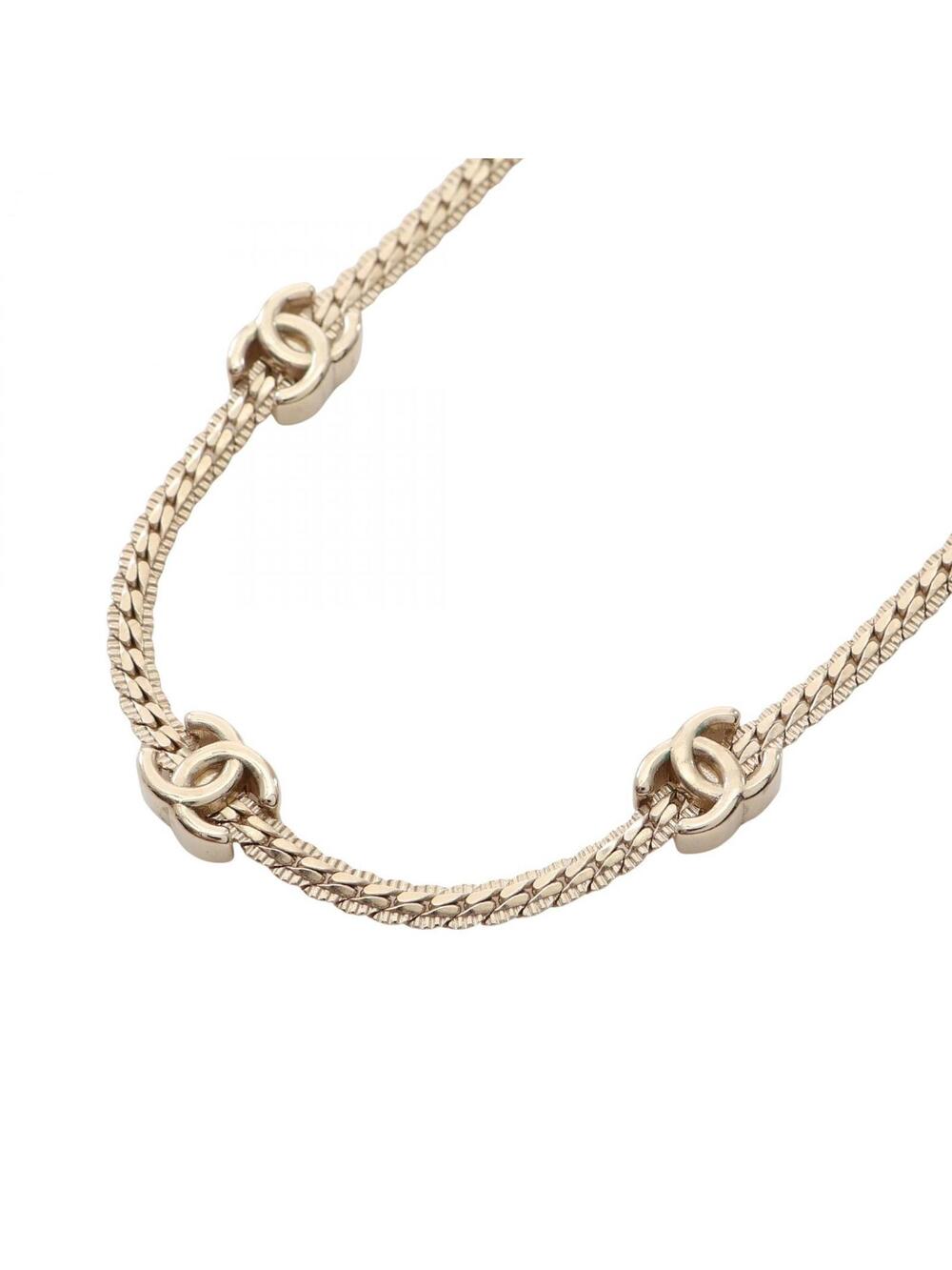 Chanel 7 Cc Logos Necklace Gold Plated #278153C10B